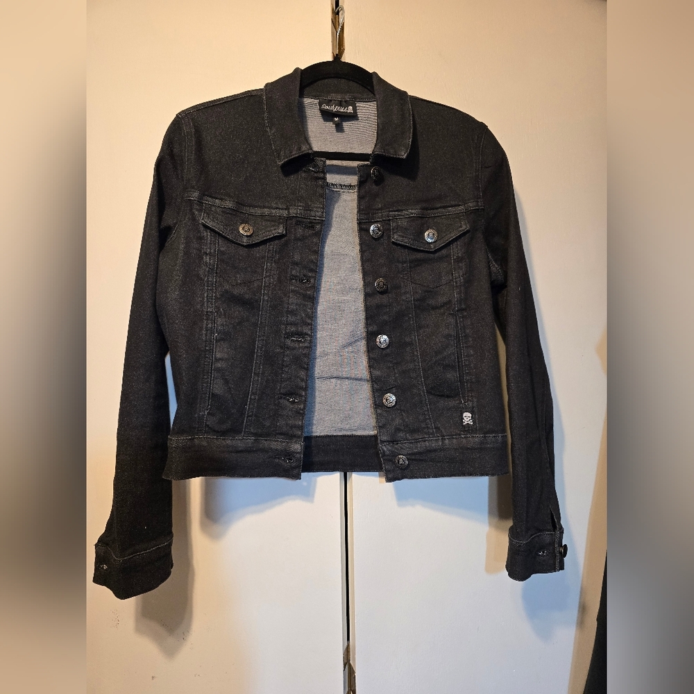 Sourpuss Charcoal Jean Jacket M